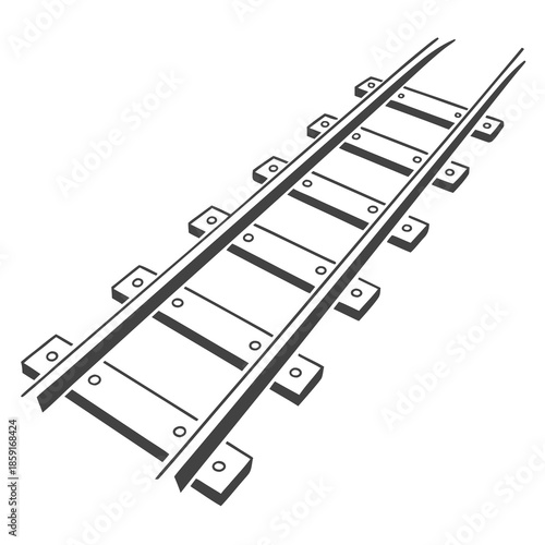 Railroad track with supports