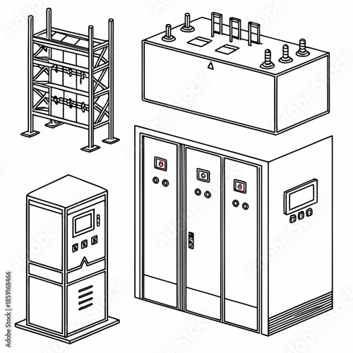 Industrial electrical equipment setup