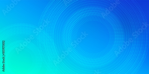 Blue gradient dotted background. Halftone effect circle vector abstract backdrop for presentation, web banner, landing page. With place for text. vector Eps 10