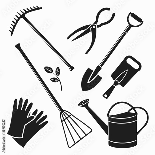 Garden tools illustration