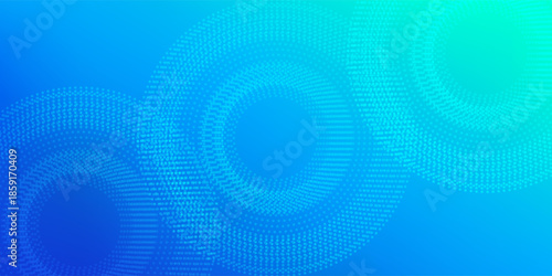 Blue gradient dotted background. Halftone effect circle vector abstract backdrop for presentation, web banner, landing page. With place for text. vector Eps 10