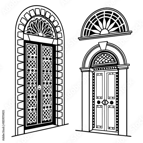 Ornate architectural doors