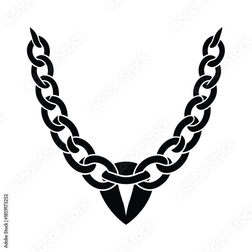 silver chain jewelry illustration