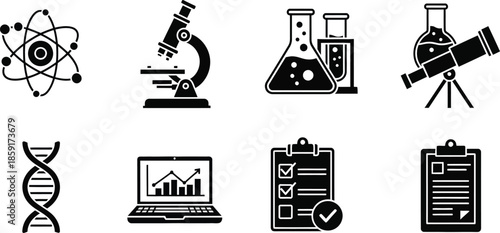 Vector art of assorted science and medical icons