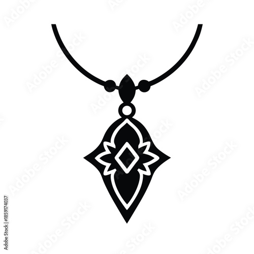 silver necklace decorative ornament