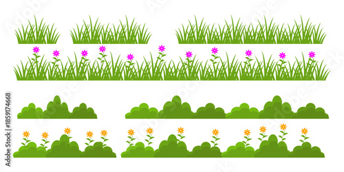 green grass illustration, sustainable grass nature, grass design in flat style	
