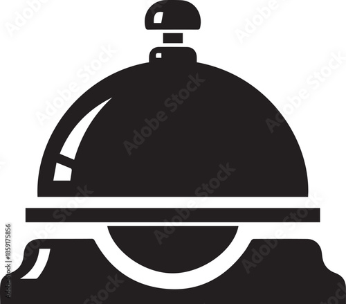 Hotel service bell icon for reception desk and concierge assistance