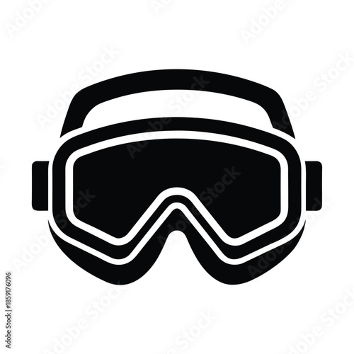 ski goggles winter sport icon