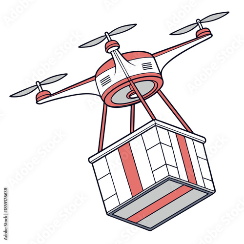 Drone delivering package