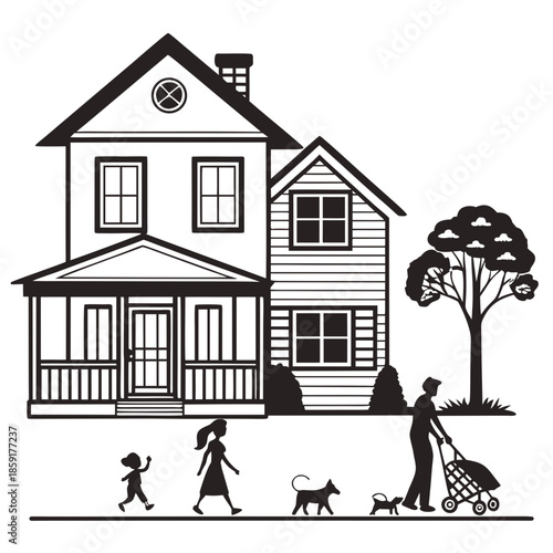 Suburban family life