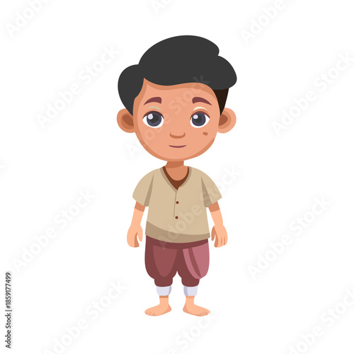 A Village Boy Made for Animation Moral Story, Ready For Animate CC
