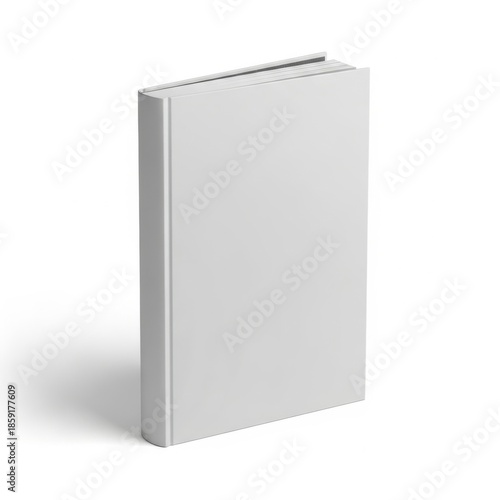 White book cover isolated on white background