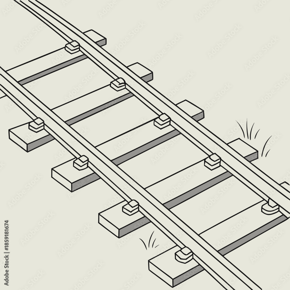 Εκτύπωση καμβά Railway track infrastructure