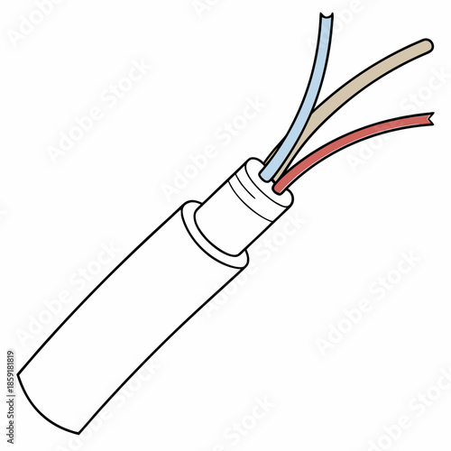 Three-wire electrical cable