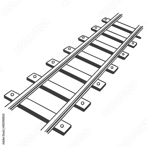 Illustrated railway track