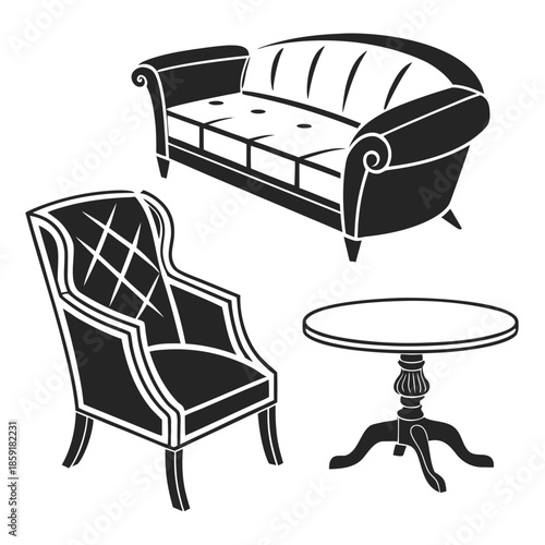 Classic living room furniture set