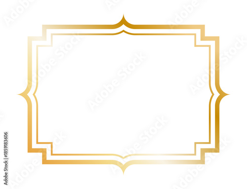 ゴールドのシンプルフレーム