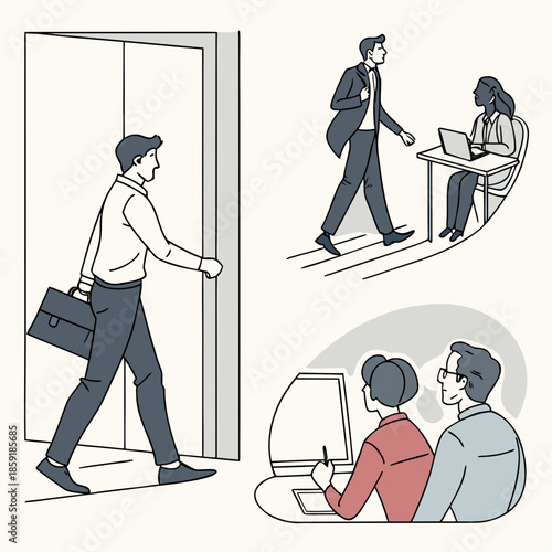 Business professionals at work