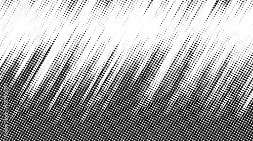 Diagonal halftone dot pattern with gradient and grunge texture, vector illustration.