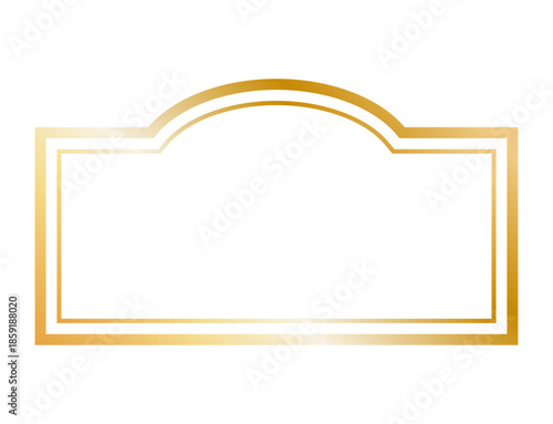 ゴールドのシンプルフレーム