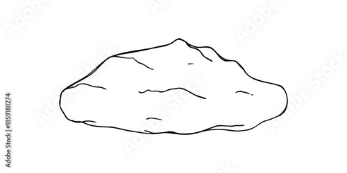 Abstract powder heap vector isolated line art black ink sketch. Contour of powdered sugar, cocoa, mustard powder or vanillin pile drawing illustration. Monochrome ground ingredients for cooking design