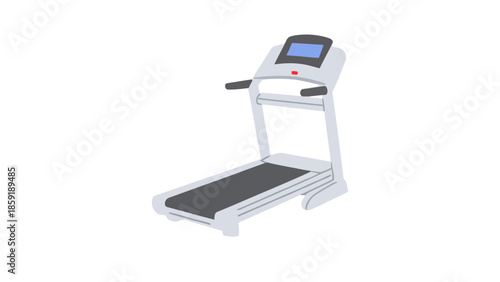 Modern white treadmill for home fitness and cardio workouts