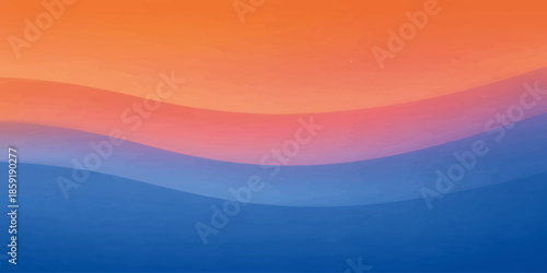 Abstract colorful rainbow wave background design featuring bright summer sun light over a blue ocean horizon landscape with a vibrant sunset texture and nature art illustration