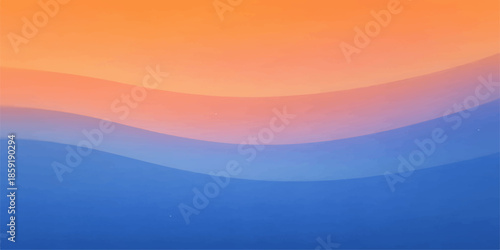Vibrant abstract wave background featuring a colorful vector art design with sunlit orange and blue textures blending nature and light into a bright rainbow ocean wallpaper concept