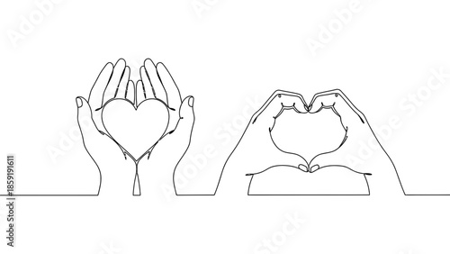 Hands forming a heart shape and holding a delicate heart, symbolizing love and care