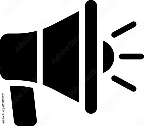 Megaphone icon silhouette, megaphone icon sketch, car horn silhouette, minimal audio symbol, minimal car horn icon vector illustration.megaphone line icon set vectors.A black megaphone silhouette icon