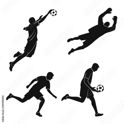 Soccer players in action