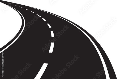 Winding road stretching into the distance