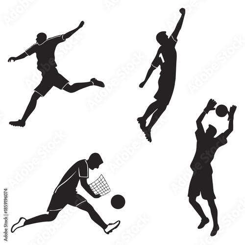 Volleyball players in action