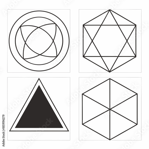 Geometric shapes and symbols
