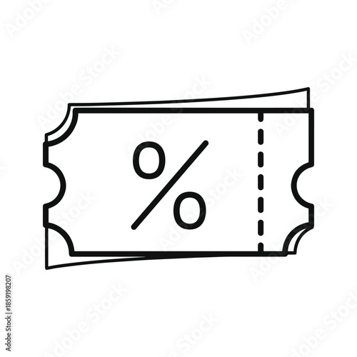 Discount ticket coupon icon