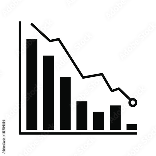 Declining Bar Graph Icon