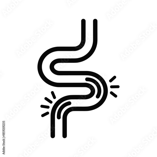 Stomach pain concept simple icon