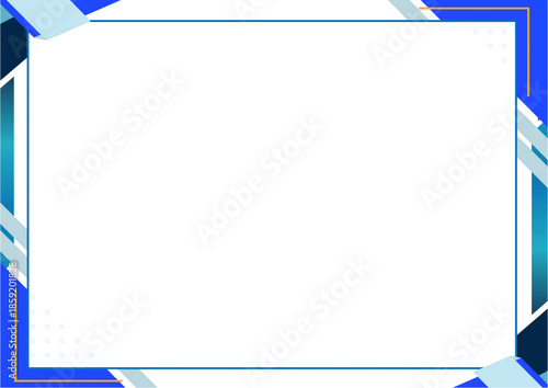 Professional blue-toned certificate frame with modern lines and balanced layout, ideal for corporate, academic, and official A4 certificates.