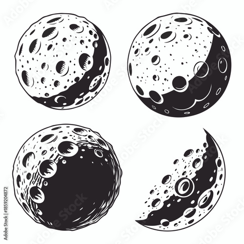 Moon phases illustration