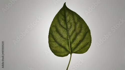 Single tree leaf ultrarealistic botanical with white background