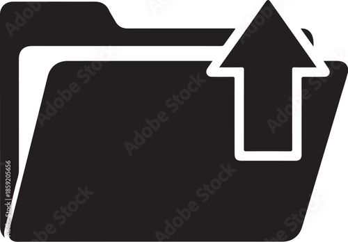 Folder upload icon symbol