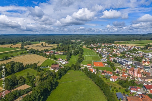 Wallpaper Mural Ausblick auf die Ortschaft Michelfeld bei Auerbach im Kreis Amberg-Sulzbach in Bayern Torontodigital.ca