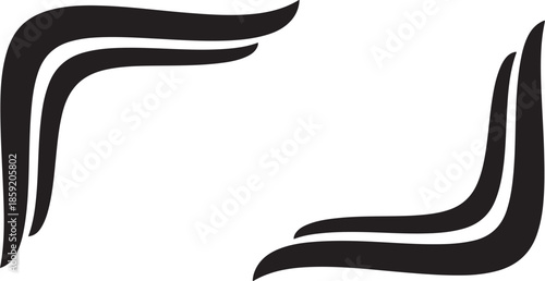 Abstract corner design element set