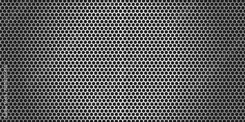 Grill mesh pattern with metal texture for speaker and micro hole background or seamless net by black grid and circle grate steel screen.