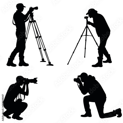 Silhouettes of photographers