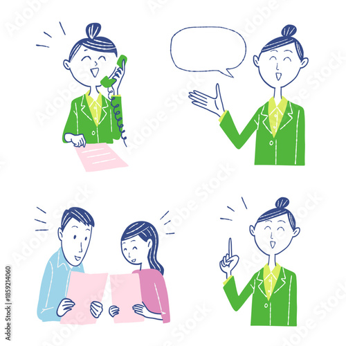 電話センター 質問 お問い合わせに使えるイラスト