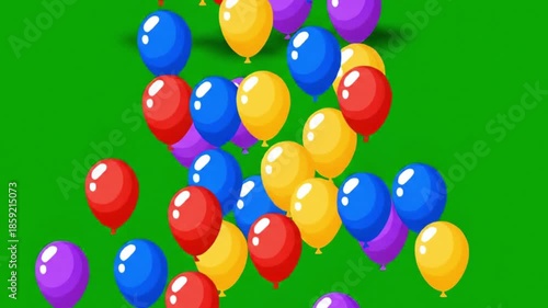 colorful balloons isolated on white