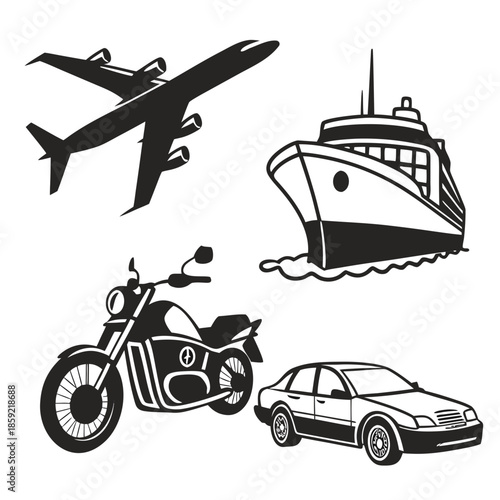 Various modes of transportation
