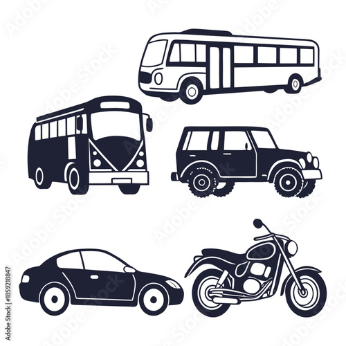 Various modes of transportation