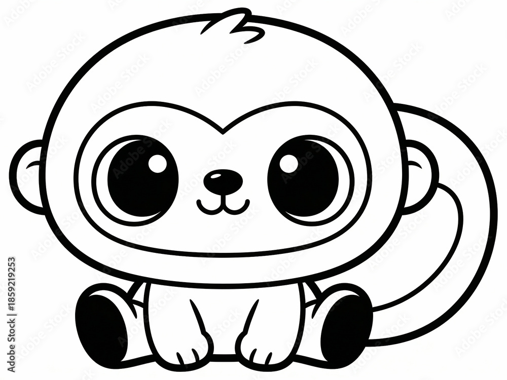 Fototapeta premium Simple line drawings of small animals